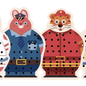 Wooden Animal Lacing Board